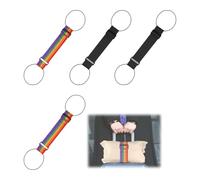 4 Stück Elastischer Befestigungsgurt für Gepäck, Verstellbarer Gepäckgurt Tragbares Luggage Strap Gurt zum Befestigen von Taschen (Schwarz und Farbe)