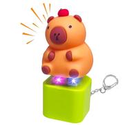 4 Stück Fidget Spielzeug Eidechse Schlüsselanhänger Mit Sound, Leuchtend Fidget Toys Click Ente Für Erwachsene, Lustig Anti Stress Gadgets, Tier Clicker Spielzeug USB Frosch Keychain (05)