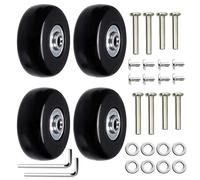 4 Stück Gepäck Ersatzräder Gummi Ersatz Räder Koffer Ersatzräder Gepäckkoffer Rad Gummi-Lenkrollen Kofferrollen Ersatzrollen Universal Gepäck Ersat Wheel Ersatz Rollen für Koffer Gepäck (45mm x 18mm)