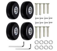 4 Stück Gepäck Ersatzräder Gummi Ersatz Räder Koffer Ersatzräder Gepäckkoffer Rad Gummi-Lenkrollen Kofferrollen Ersatzrollen Universal Gepäck Ersat Wheel Ersatz Rollen für Koffer Gepäck (40mm x 18mm)