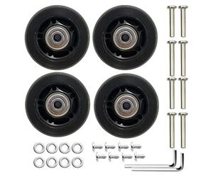 4 Stück Gepäck Ersatzräder Gummi Ersatz Räder Koffer Ersatzräder Gepäckkoffer Rad Gummi-Lenkrollen Kofferrollen Ersatzrollen Universal Gepäck Ersat Wheel Ersatz Rollen für Koffer Gepäck (60mm x 18mm)