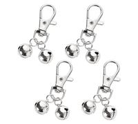 4 Stück Glockenhaken, Metall-Führeranhänger, DIY-Schmuckzubehör, Diebstahl- Und Taschendiebstahlalarmglocken, Haustierhalsbandglocken