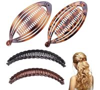 4 Stück Groß Bananen Haarspange Vintage Bananenspange Haare Banana Hair Clip Pferdeschwanz Haarklammer Haarspangen Damen Dickes Haar Banana Clip Thick Hair für Damen und Mädchen