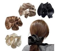 4 Stück Große Damen-Haargummis - Elastische Französische Gummis für Maskeraden, Partys, Geburtstage und Alltagskleidung