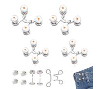 4 Stück Hosenbund Enger Machen,Hose Enger Machen Clip,Waist Clips,Buttons Selber Machen,Hosenknöpfe für Jeans,Jeans Knöpfe Ohne Nähen,Bundre,Hosenverkleinerung,Hosenknopf,Kleid Rock Strumpfhosen