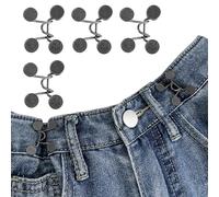 4 Stück Hosenbund Enger Machen,Hosen Enger Machen Clip,Hosenknopf Zum Enger Machen,Jeans Knöpfe Ohne Nähen,Hosenknöpfe für Jeans (Waffenfarbe)
