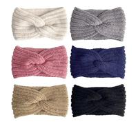 4 Stück Kinder-Stirnbänder, Elastische Kinder-Stirnbänder, Gestrickte Winter-Stirnbänder, Gestreifte Warme Stirnbänder, Rutschfeste Stirnbänder, Vielseitige Damen-Stirnbänder