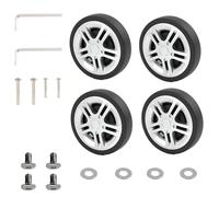 4 Stück Koffer Ersatzrollen 50x11mm, Gummi Koffer Rollen Ersatz, Titan Koffer Rollen Ersatz, Verschleißfeste Stützräder für Gepäck, Langlebige Trolley Räder für Koffer Reparatur Set