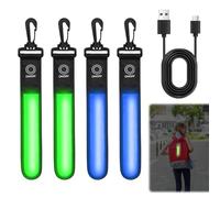 4 Stück LED Blinklicht Schulranzen, 3 Modi USB Aufladbar Reflektierende Anhänger, Kinder Sicherheitslicht Reflektoren Schulranzen, Wasserdichte Reflektor Anhänger für Schulranzen Rucksack Joggen
