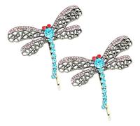 4 Stück Libellen-Haarspangen, Modische Kristalldekoration, Einteiliger Clip Für Mädchen, Kreative Strass-Tiara, Frisur-Fixierungsclip