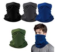 4 Stück Multifunktionstuch Schlauchschal, Elastiche Mesh Atmungsaktiv Elastiche Schlauchschal, Winddicht Loop Schal Nackenwärmer Halswärmer, Sonnenschutz Halstuch Schnelltrocknend für Männer Frauen