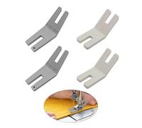4 Stück Nähfüße, Nähmaschinen-Fußpresse, Nähmaschinen-Hilfswerkzeuge, Nahtstickerei-Nähmaschinenzubehör (2 Stück große Heftklammerplatten, 2 kleine Heftknopfplatte)