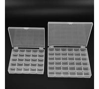 4 Stück Nähspulen Aufbewahrungsbox, 25/36 Gitter Kunststoff Transparent Leere Spulen Spulenbox Nähen Craft Aufbewahrungsbox für Nähmaschinenzubehör