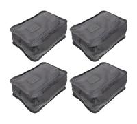 4 Stück-Pack Faltbare Reiseschuhtasche aus Polyester in Grau