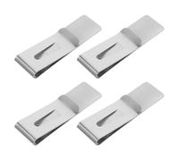 4 Stück-Pack Geldklammern für Herren aus Edelstahl, Silber, Minimalistisch