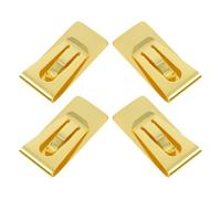 4 Stück-Pack Goldene Geldklammern aus Edelstahl für Herren