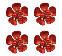 4 Stück Perlen Clips, Manschettenknopf | Dekorativer Hemd Manschettenknopf Clip für Männer und Frauen, Abendkleid, Hemd, Kleidungszubehör, verzierte Uniform