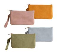 4 Stück Pu-Er-Aufbewahrungstasche, Mini-Aufbewahrungstasche, Tragbare Aufbewahrungstasche, wasserdichte Clutch-Tasche, Damen-Aufbewahrungstasche