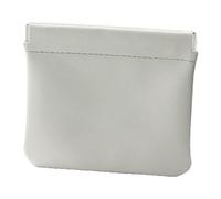 4 Stück PU-Leder-Beutel mit automatischem Verschluss, Mini-Make-up-Clutch-Aufbewahrungstasche (weiß)