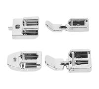 4 Stück Reißverschluss-Nähfuß mit parallelen Rillen, einfache Bedienung, Randgestaltung, Reißverschlussfuß für Nähmaschinen mit niedrigem A