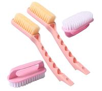 4 Stück Scheuerbürste Set, Putzbürste, Schuhbürste Schuhreinigungsbürste Schuhbürste außen Schuhbürste innen Bürste mit langem Griff Griffbürste