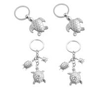 4 Stück Schildkröten-Schlüsselanhänger, Kreative Süße Schlüsselanhänger, Tier-Schlüsselanhänger, Metall-Schlüsselanhänger, Dekorative Schlüsselanhänger