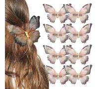 4 Stück Schmetterlings-Haarspangen, Mini-Schmetterlings-Glitzer-Haarspange, Schmetterlings-Haarschmuck, Mädchen-Haarspangen Schmetterling, für Mädchen, Frauen, Hochzeit, Party