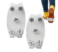 4 Stück Spikes für Schuhe Winter, Anti Rutsch Schuhspikes, Schuhkrallen Spikes, Steigeise-n für Wanderschuhe, Schnee Ei-S S-Pikes für Wandern Spazieren Hiking Walking Winter