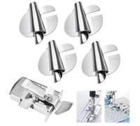 4 Stück Spiralnährohr Saumfuß+Magnetische Naht-Nähführung, 7/8/9/10mm Nähmaschinen Zubehör Rolled Saum, Rollsaumfuss für Nähmaschine, Nähfuß für Rollsäumer für Nähmaschine Säumen Nähzubehör