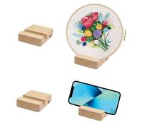 4 Stück Stickrahmen Holzständer Stickrahmen Ausstellungsständer Embroidery Hoop Wooden Base für Stickerei Kreuzstich 8x6x2 cm