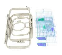 4 Stück Stickrahmen Zubehör Set Kompatibel mit Brother PE-700 PE-700II PE770 PE780D Maschine
