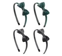 4 Stück Stirnbänder, Grünes Stirnband, Plissiertes Schleifen-Stirnband, Süßes Stirnband Für Kinder, Haarschmuck Für Mädchen, Modisches Dünnes Haarband, Stirnband Für Gebrochenes Haar