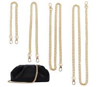 4 Stück Taschenbügel, CIYIN Kette für Tasche, Taschengurt Gold mit Schnallen 40cm, 60cm, 100cm, 120cm, Rahmengriff für DIY-Projekte, Handwerk, Geldbörsen-Griff (B)