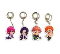 4 Stück The Seven Deadly Sins Schlüsselanhänger Acryl Anhänger Schlüsselanhänger, Anime-Cartoon-Figur Acryl-Anhänger Schlüsselanhänger, Kleidung,Tasche, Zubehör, mehrfarbig
