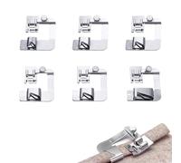 4 Stücke Nähfüsse Edelstahl, Schmaler Rollsaum Druckfuß Nähfuß Set (3/8J 4/8 5/8 6/8 7/8 8/8mm) Rollsaumfuß Saumfuss Presser Foot Fuß Nähmaschinenfüße Kit Presser Hem Feet für Elina Toyota Brother W6