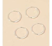 4 Stücke/Set minimalistischer Nasenring aus Kupfer, beliebter Piercing Körperschmuck, Geschenk für Frauen und Männer