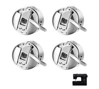 4 Stücke Spulenkapsel für Nähmaschine, Edelstahl Spulenkapsel Universal für Frontlader Maschinen Klasse 15 Passend für Babylock, Bernina, Brother, Elna, Janome, Singer, Langlebig Robuste Nähzubehör