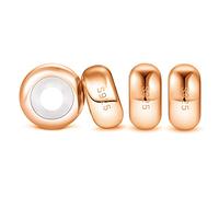 4 STÜCKE Sterling Silber Spacer Charms Stopper Roségold für Pandora Armbänder