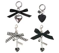 4 Stücke Von Liebesformanhänger, Bogenknotenanhänger, Süßer Und Einfacher Anhänger, Dekorativer Anhänger Der Frauen Und Geschenkanhänger.