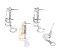 4-Teiliges Großes Stopf-/Freihand-Nähfußset aus Metall für Singer Brother Janome und Weitere Nähmaschinen Inklusive Geschlossener und Offener Spitze Quiltfuß und Stickfuß für Nähmaschinenzubehör