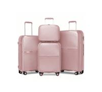 4-teiliges Spinner-Kofferset mit TSA-Schloss 14 Zoll Kosmetikkoffer 20 Zoll Handgepäck und 24/28 Zoll Aufgabegepäck Leichter Hartschalenkoffer aus PP