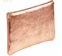 4 x Clairefontaine Schlampermäppchen Leder flach 22x11cm copper