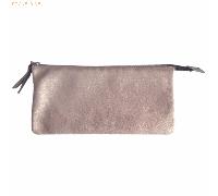 4 x Clairefontaine Tasche Feder groß mit 2 Fächern Leder 22x11cm copper