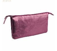 4 x Clairefontaine Tasche groß/flach Leder mit 2 Fächern 22x11cm cherry