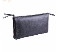 4 x Clairefontaine Tasche groß/flach Leder mit 2 Fächern 22x11cm oil