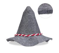 4 x Seppelhut mit rot-weißer KordelGrau / 1