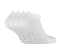 (40-45, Weiß) Sock Snob - Sock Snob - 4 Paar Herren Damen Bambus Socken Kurze | Atmungsaktiv Sport Socken
