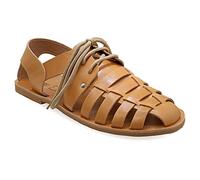 40 Beige Emmanuela Fischer Sandalen für Herren mit Schnürsenkeln, handgefertigte Ledersandalen aus Leder im antikem griechischem Stil, hochwertige Riemchensommerschuhe in Schwarz, Braun, Beige