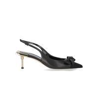 40 ELISABETTA FRANCHI SCHWARZ SLINGBACK PUMPS MIT SCHLEIFE