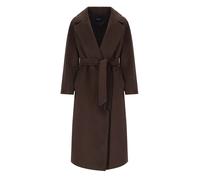 40 IT MAX MARA WEEKEND TEMPERA CHOCOLATE MANTEL MIT GÜRTEL